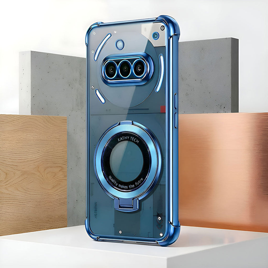 Nothing Phone 3a 5G Original Luxury Magnifier Ring Stand Shockproof Airbags Corner Case