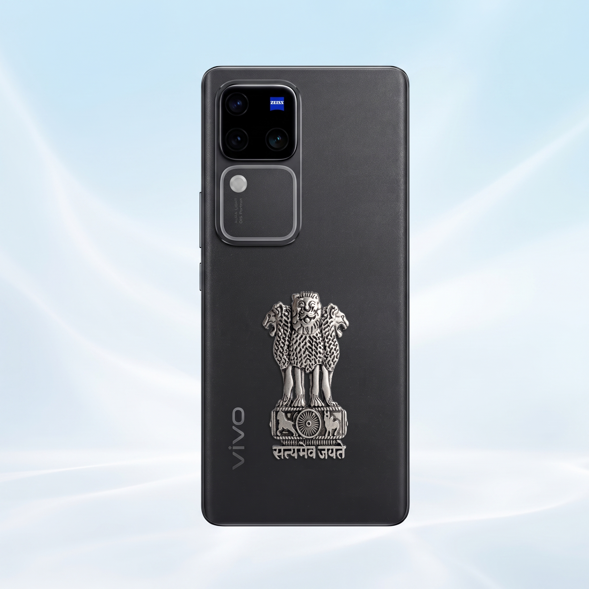 Vivo V30 Pro 5G Compatible Satyamev Jayate 3D Metal Emblem Sticker