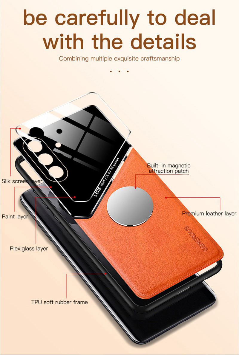 Samsung Galaxy A34 5G Luxury Generous® Leather Protective Back Case