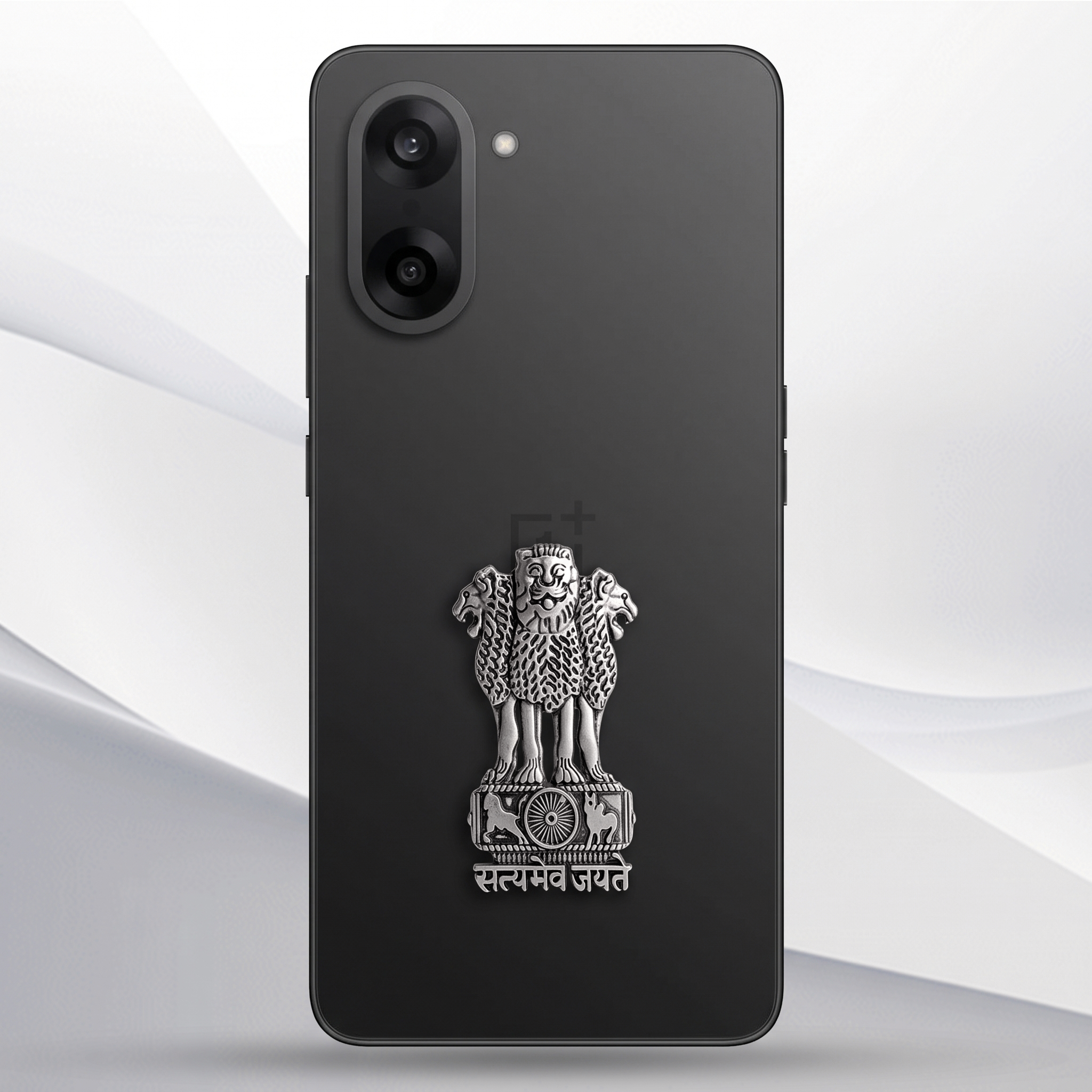 One Plus Nord CE5 5G Compatible Satyamev Jayate 3D Metal Emblem Sticker