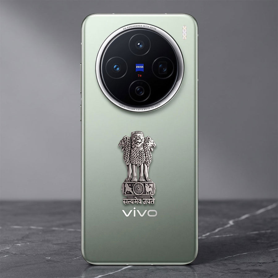 Vivo X100 5G Compatible Satyamev Jayate 3D Metal Emblem Sticker