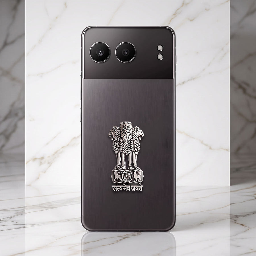 One Plus Nord 4 5G Compatible Satyamev Jayate 3D Metal Emblem Sticker