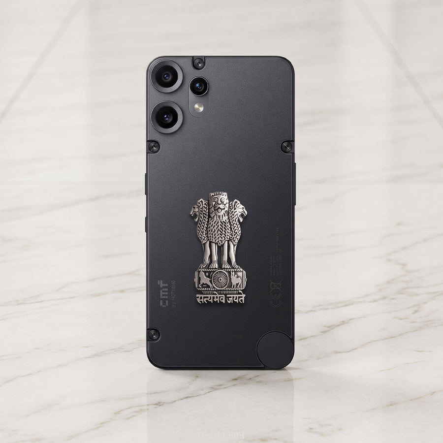 Nothing Phone 2 Pro 5G Compatible Satyamev Jayate 3D Metal Emblem Sticker