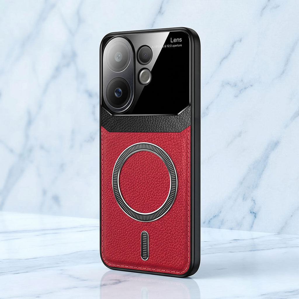 Vivo V60 5G Premium Magsafe Magnetic Leather Lens Protective Case