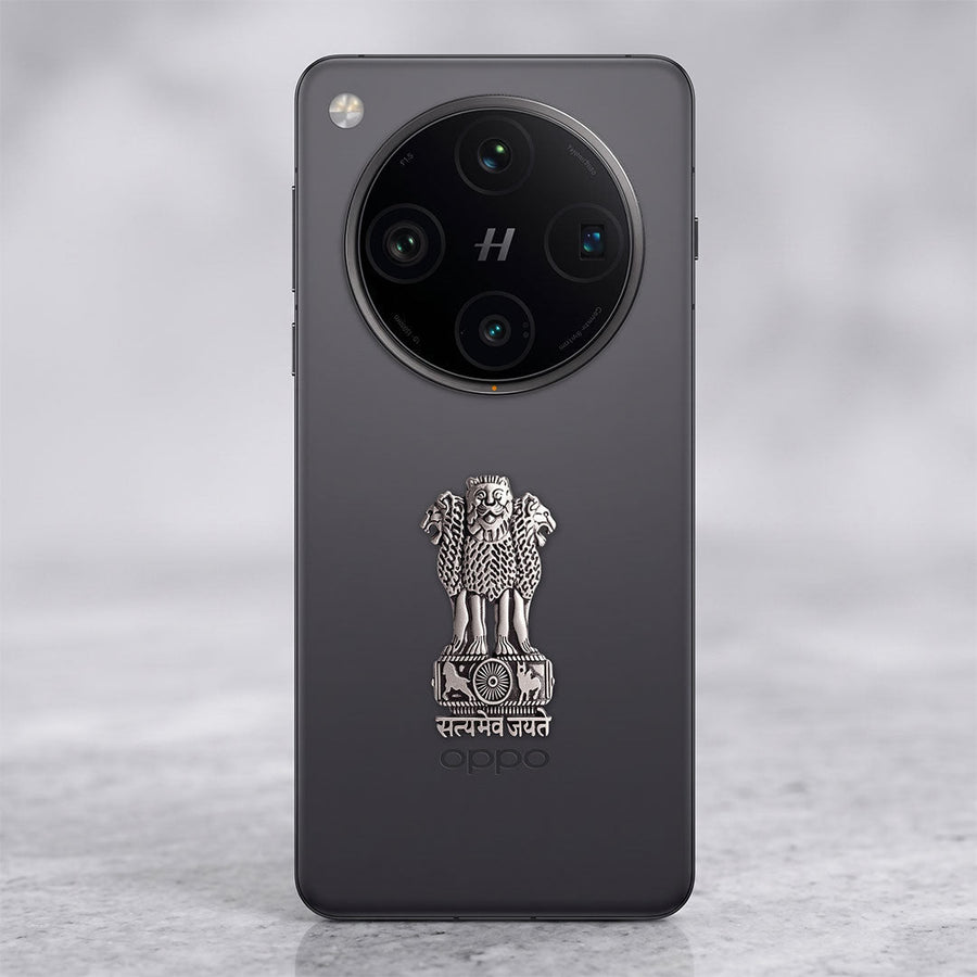 OPPO Find X8 Pro 5G Compatible Satyamev Jayate 3D Metal Emblem Sticker