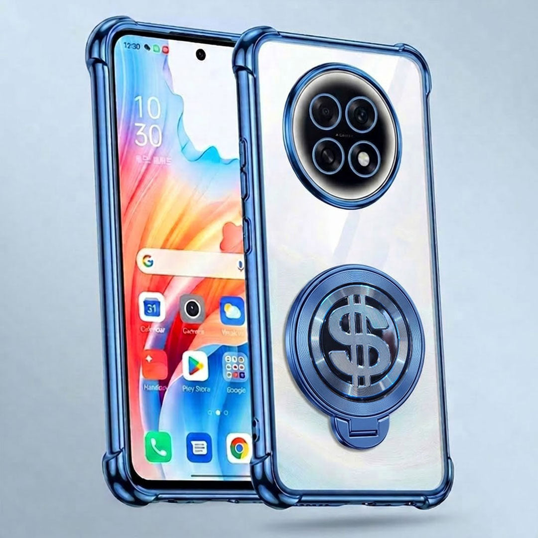Oppo F31 Pro+ 5G Four Corner Airbags 100% Original Astro Money Magnet Rotating Dollar Case (Buy 1 Get 1 Free Surprise Cover)
