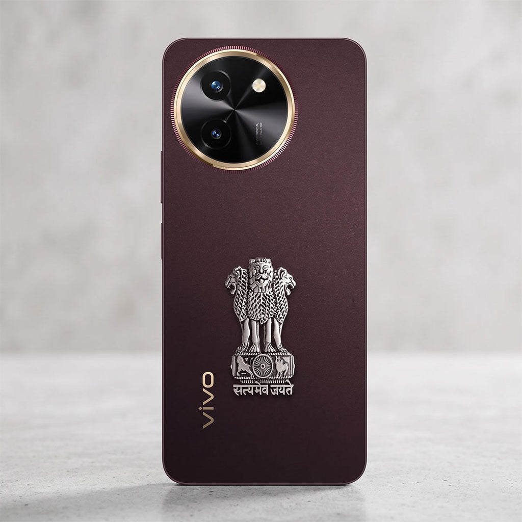 Vivo T3x 5G Compatible Satyamev Jayate 3D Metal Emblem Sticker