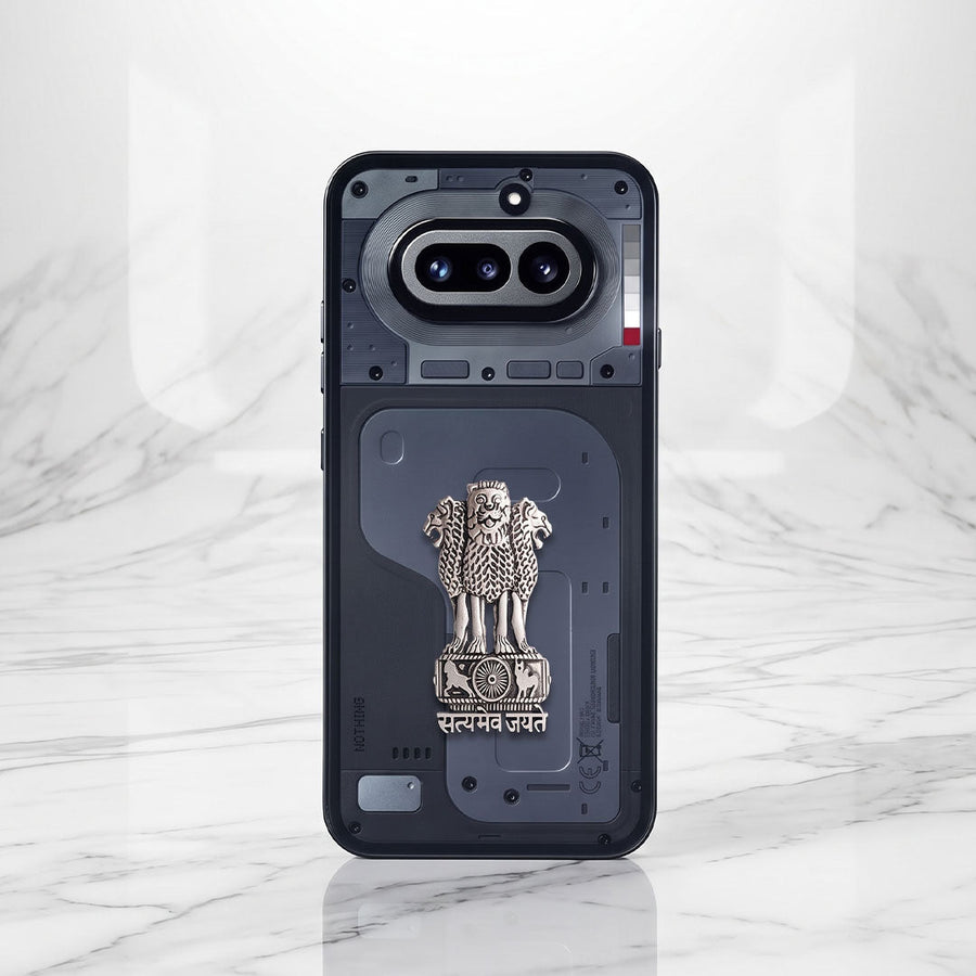 Nothing Phone 4A 5G Compatible Satyamev Jayate 3D Metal Emblem Sticker