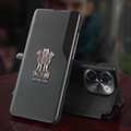 Vivo T3 Pro 5G Metal Emblem Satyamev Jayate Half Window Leather Flip Case