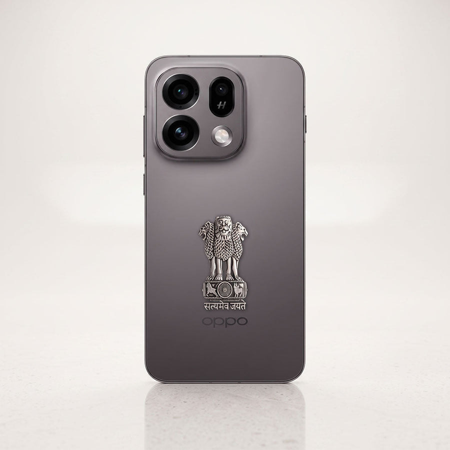 Oppo Find X9s 5G Compatible Satyamev Jayate 3D Metal Emblem Sticker