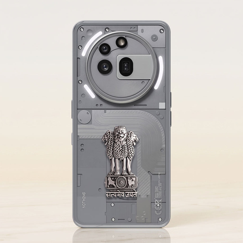 Nothing Phone 3A Pro 5G Compatible Satyamev Jayate 3D Metal Emblem Sticker