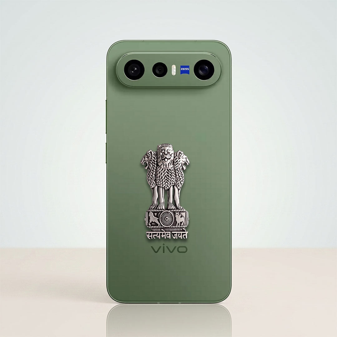 Vivo X300 FE 5G Compatible Satyamev Jayate 3D Metal Emblem Sticker