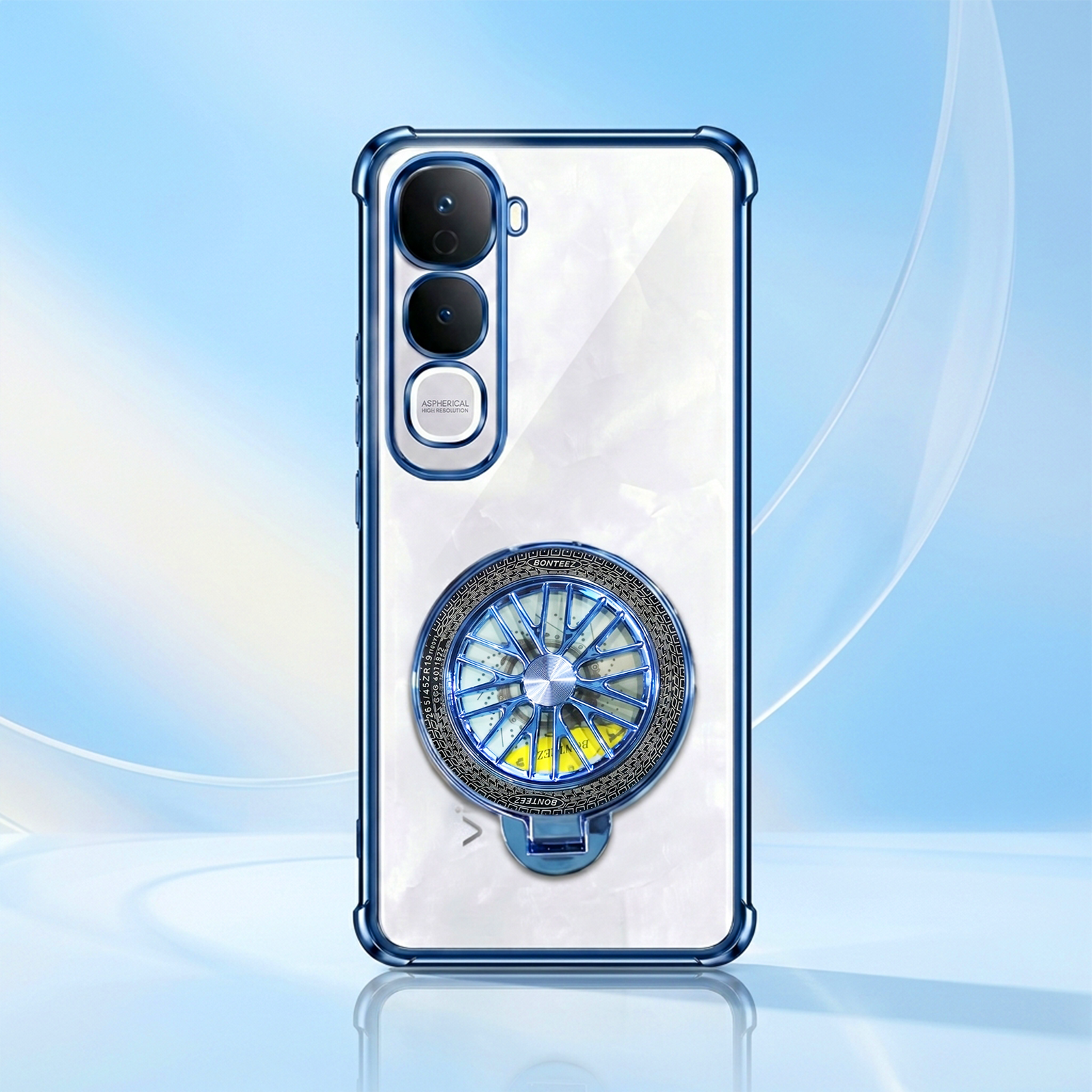 Vivo Y400 Pro 5G Premium Stress Buster Wheel Rotating Shockproof Airbags Case