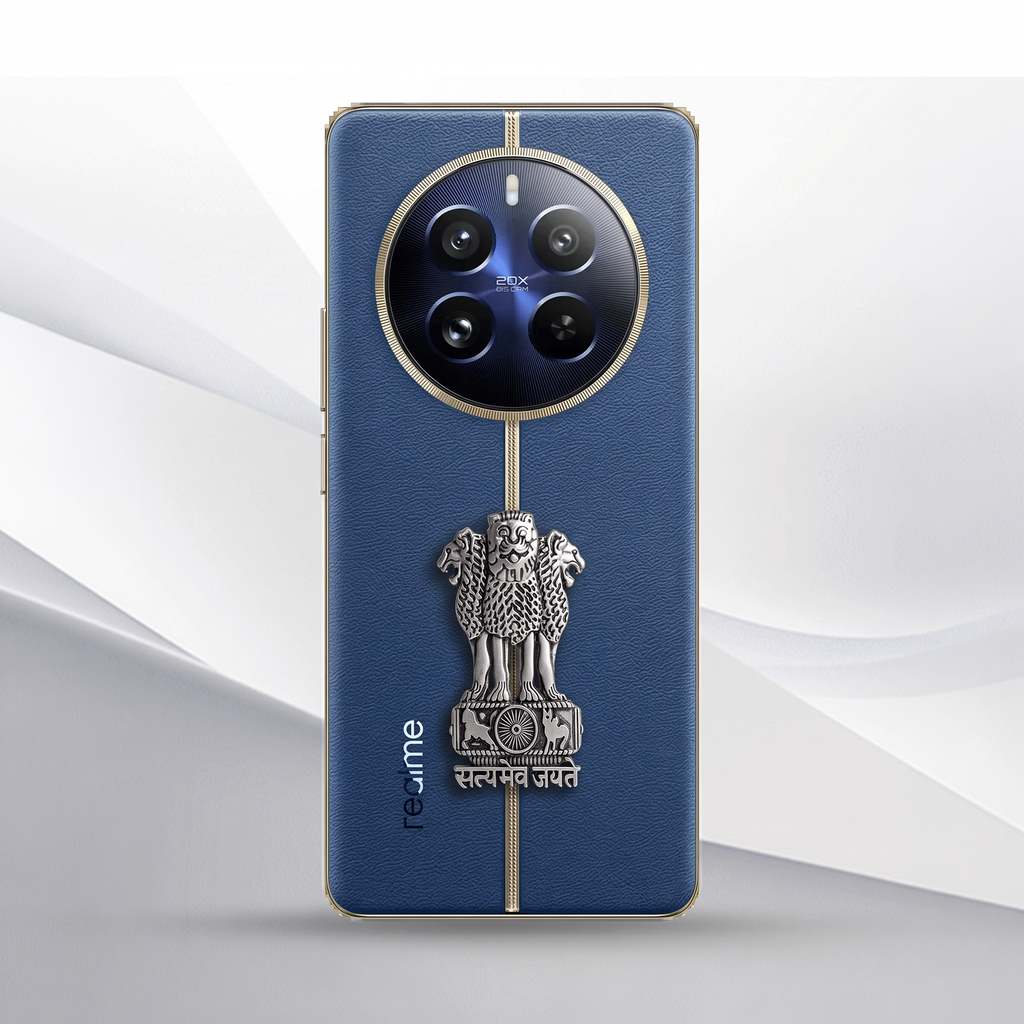 Realme 12 Pro+ 5G Compatible Satyamev Jayate 3D Metal Emblem Sticker