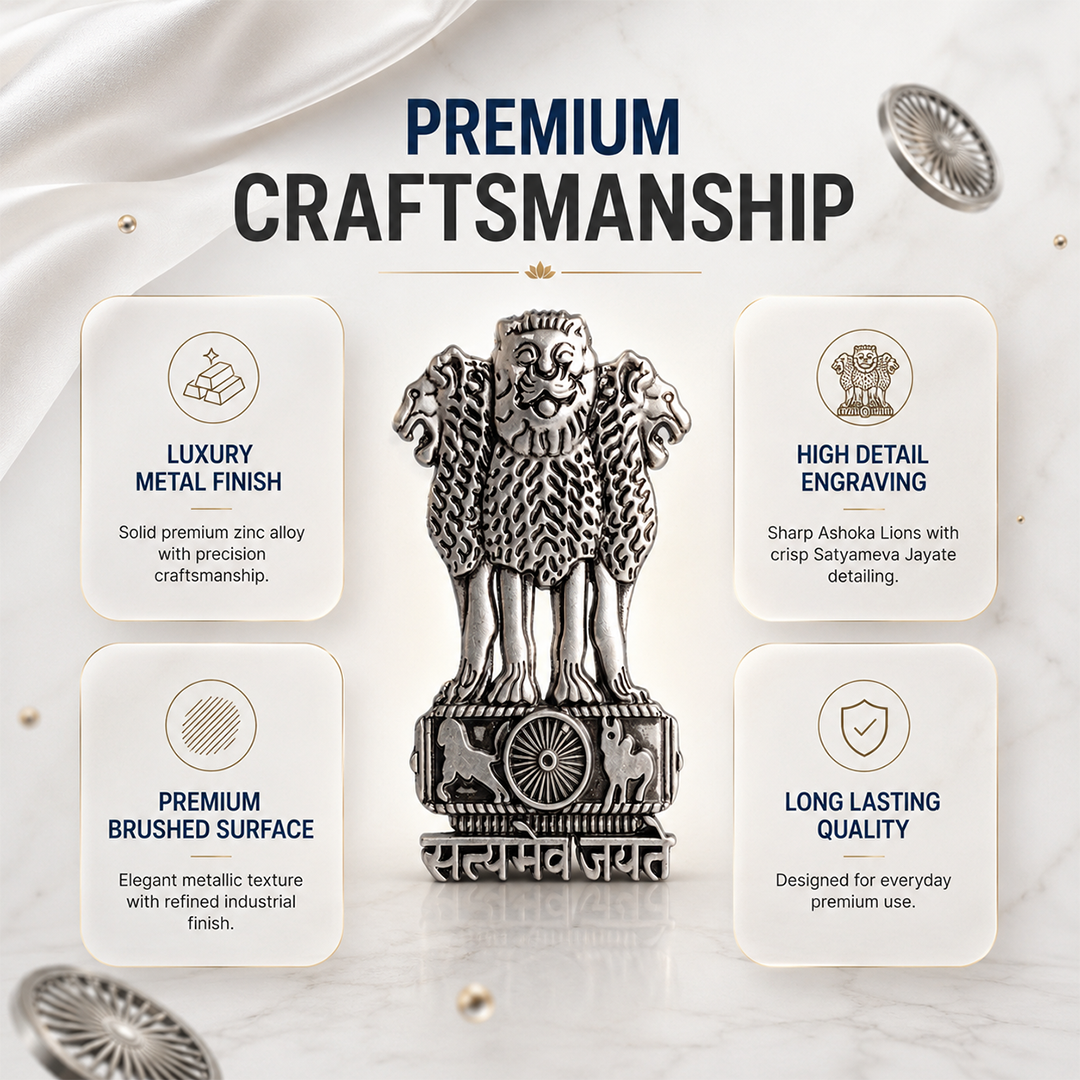 iQOO Z11x 5G Compatible Satyamev Jayate 3D Metal Emblem Sticker