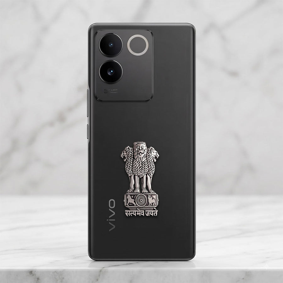Vivo T2 Pro 5G Compatible Satyamev Jayate 3D Metal Emblem Sticker