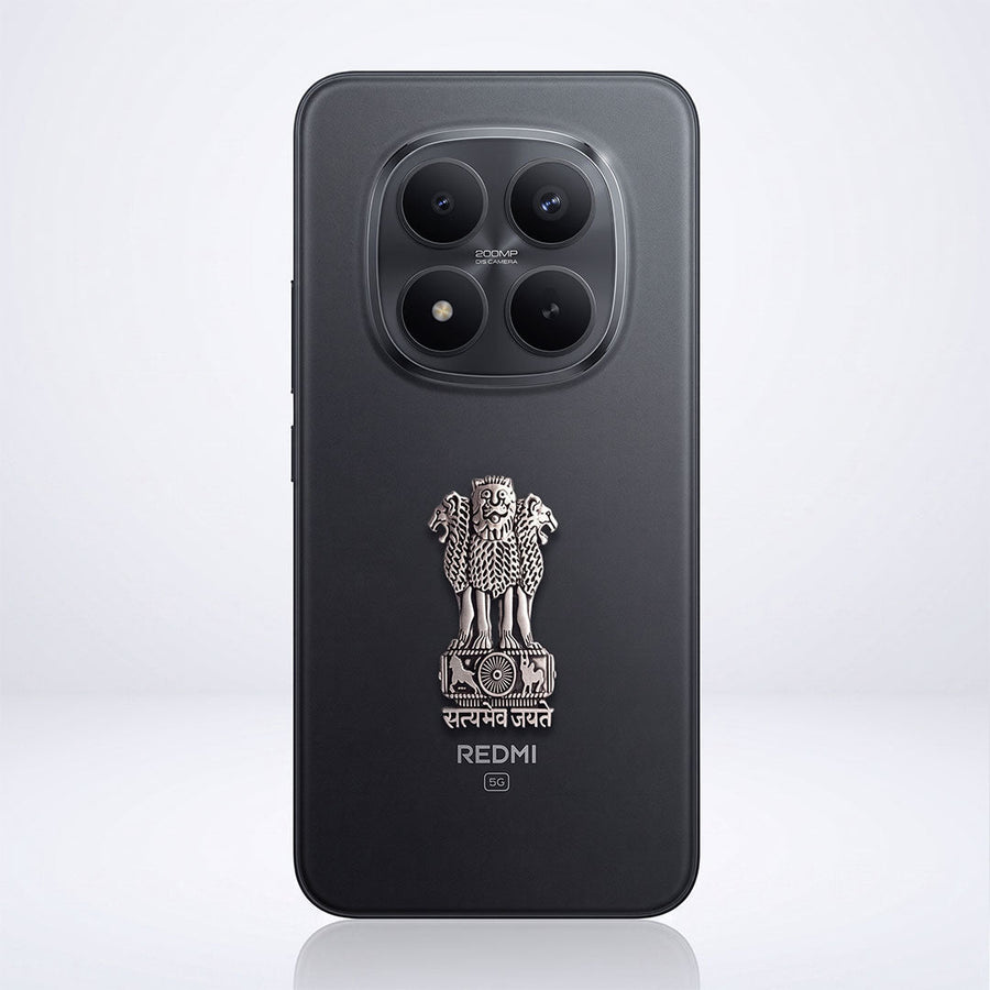 Redmi Note 15 Pro 5G Compatible Satyamev Jayate 3D Metal Emblem Sticker