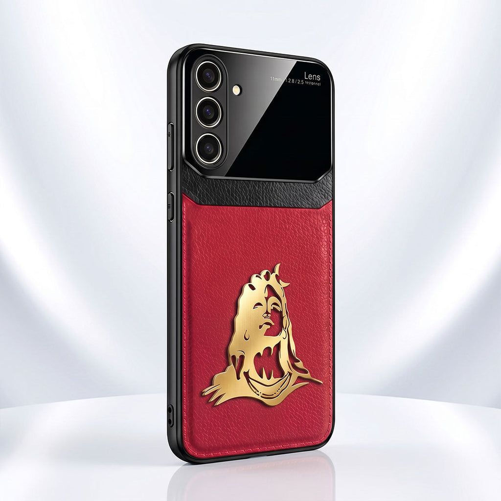 Samsung Galaxy A36 5G Mahadev 3D Gold Metal Leather Back Case