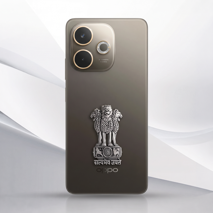 OPPO A5 Pro 5G Compatible Satyamev Jayate 3D Metal Emblem Sticker