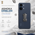 POCO X8 Pro Max 5G Compatible Satyamev Jayate 3D Metal Emblem Sticker