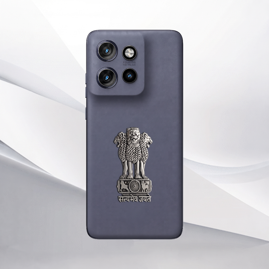 Motorola Edge 50 Neo 5G Compatible Satyamev Jayate 3D Metal Emblem Sticker