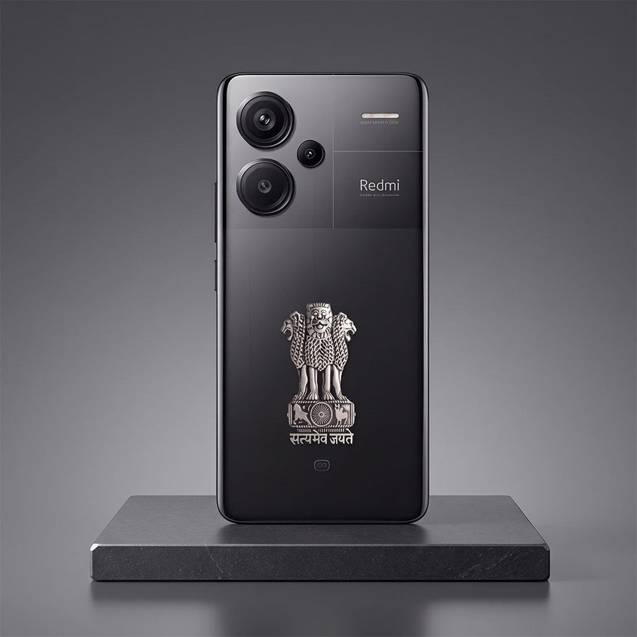 Redmi Note 13 Pro+ 5G Compatible Satyamev Jayate 3D Metal Emblem Sticker