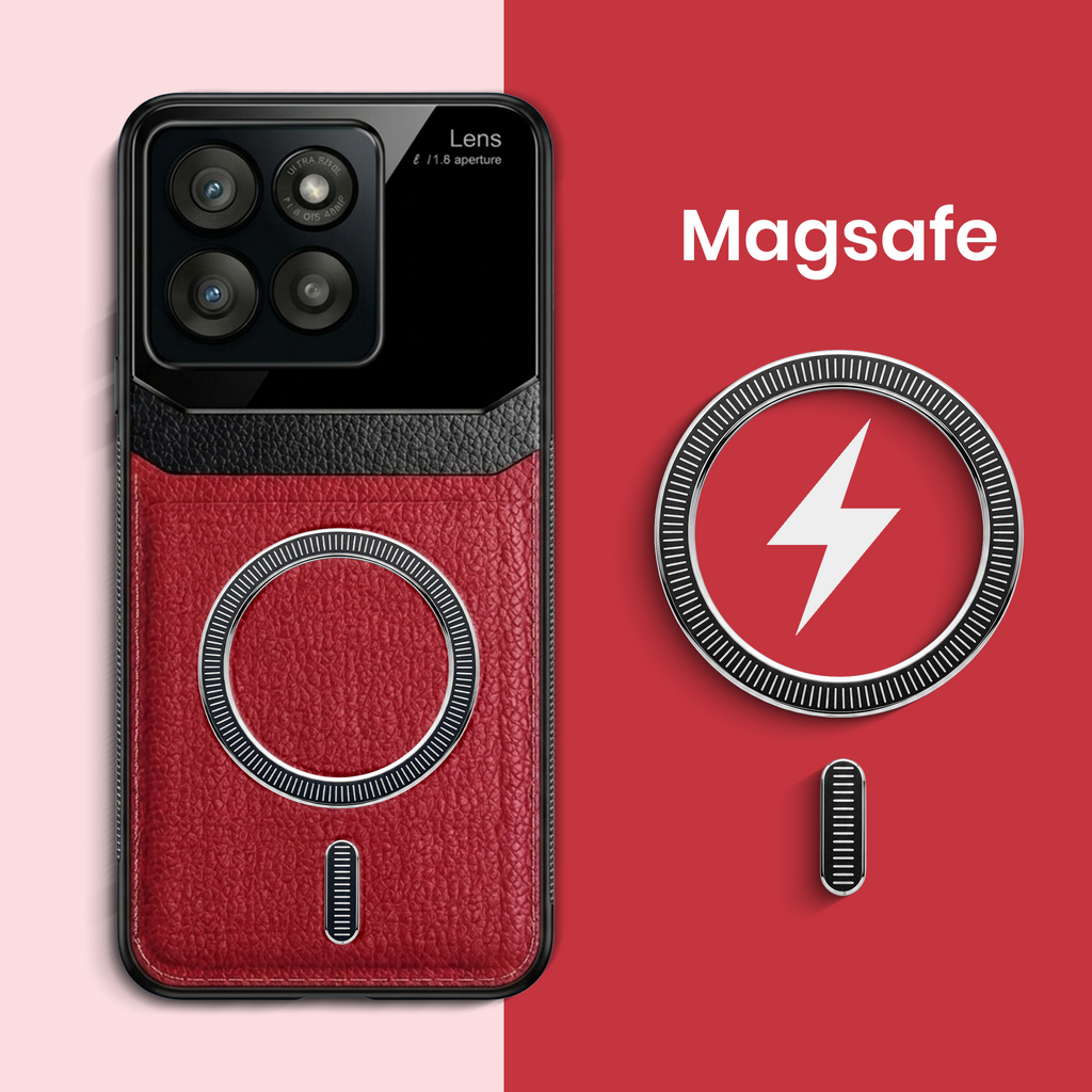Motorola Edge 60 Pro 5G Premium Magsafe Magnetic Leather Lens Protective Case