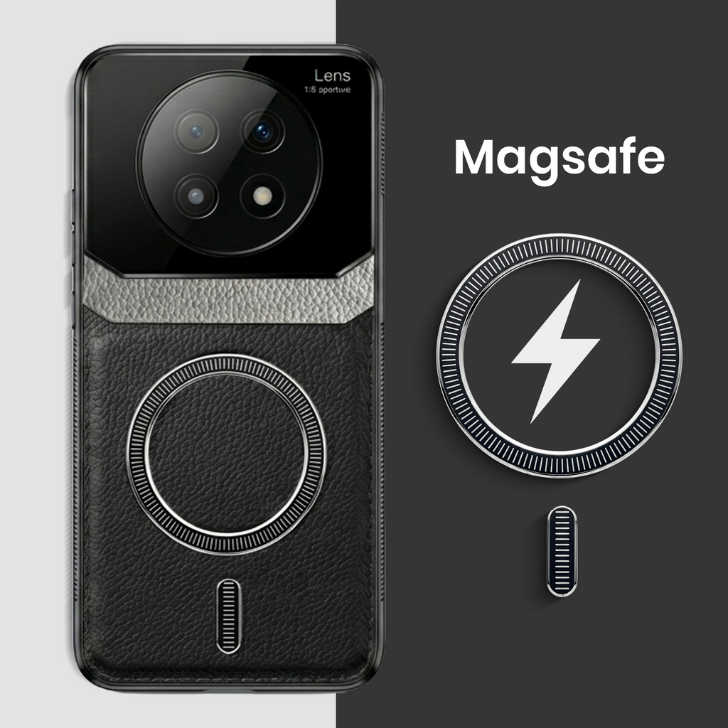 Oppo F29 Pro 5G Premium Magsafe Magnetic Leather Lens Protective Case