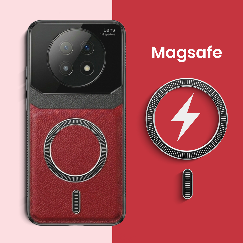 Oppo F29 Pro 5G Premium Magsafe Magnetic Leather Lens Protective Case