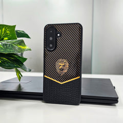 Samsung Galaxy A36 5G Luxury Lion Pattern Leather And Liquid Silicone Case