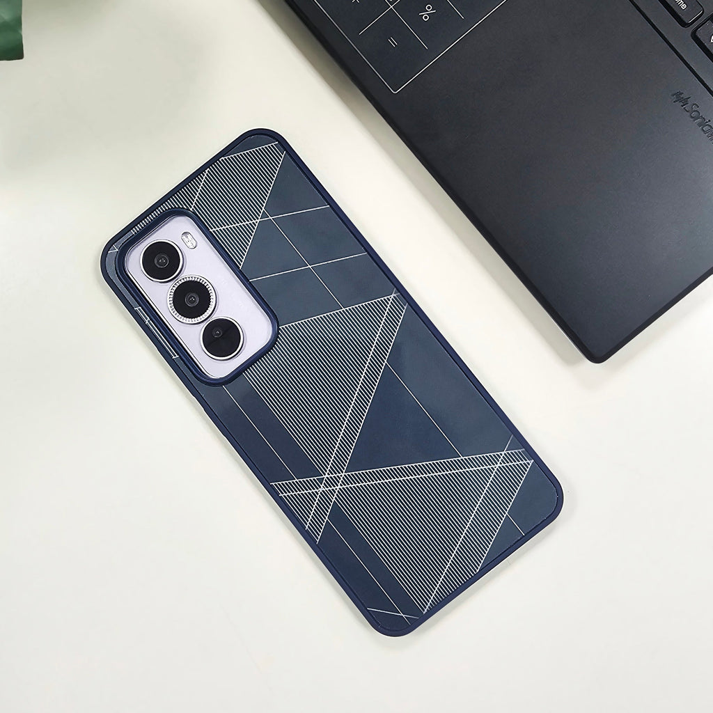 Oppo Reno12 5G Triangle Pattern Matte Back Shockproof Case