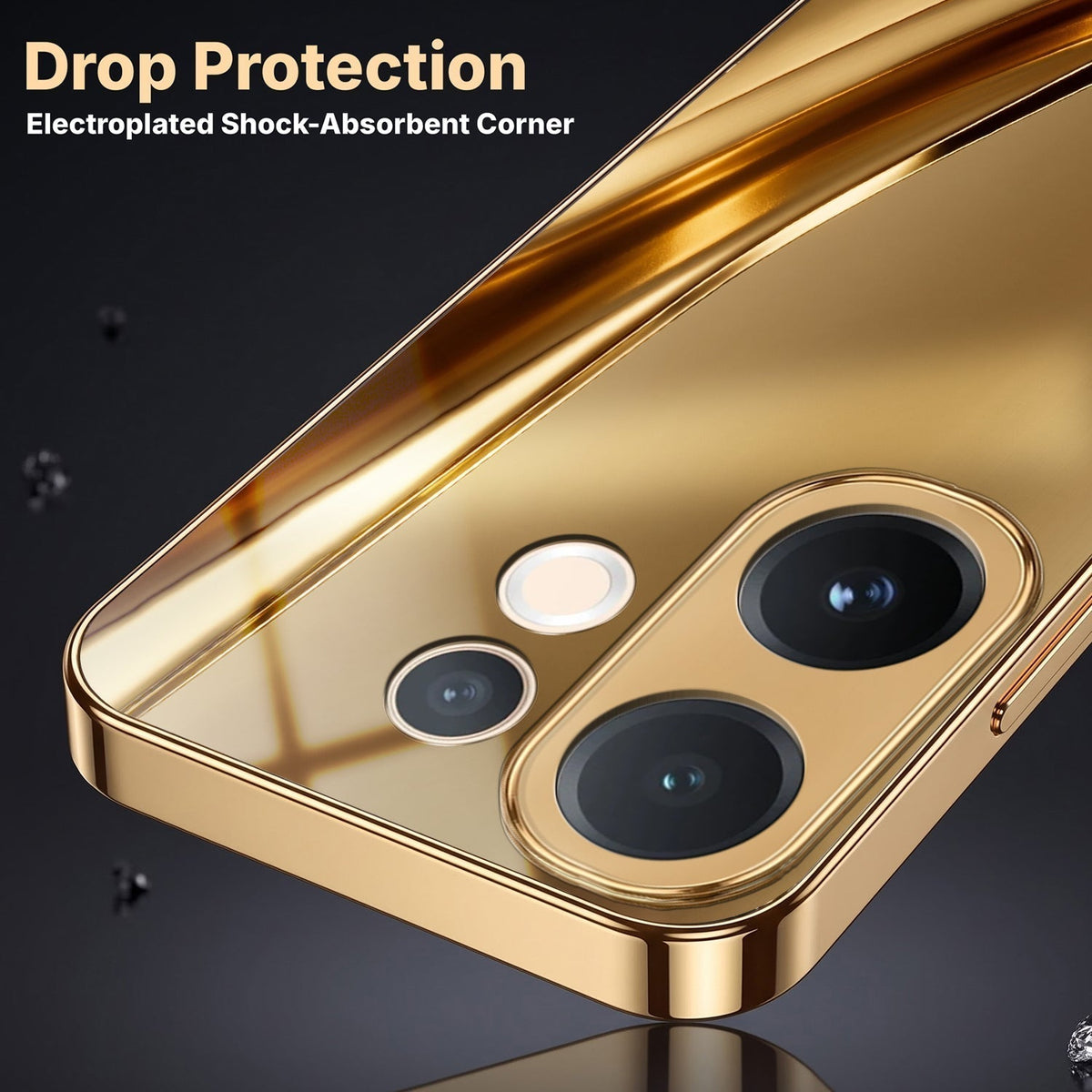 Vivo T4 Pro 5G Luxury Infinity Energy Gold Electroplated Glass Phone Case