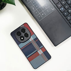 Redmi Note 14 Pro 5G Luxury Grid Pattern Glass Back Shockproof Case