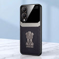 Vivo Y28 5G Satyamev Jayate 3D Metal Leather Back Case
