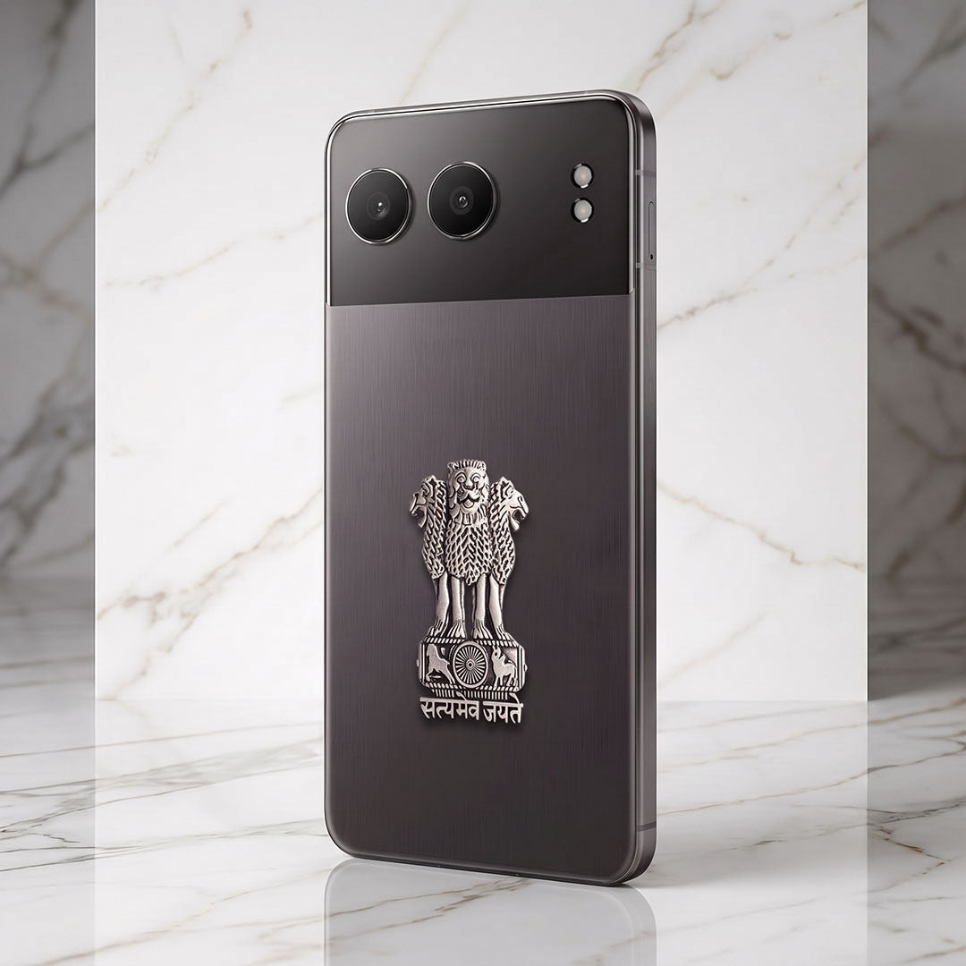 One Plus Nord 4 5G Compatible Satyamev Jayate 3D Metal Emblem Sticker