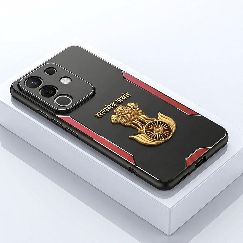 Vivo T4x 5G Satyamev Jayate 3D Metal Aluminium Back Case