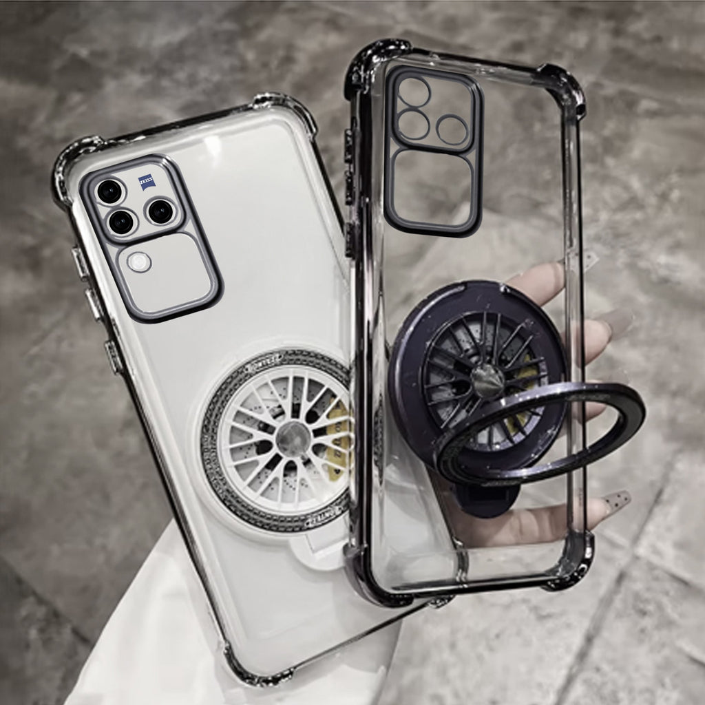 Vivo V30 Pro 5G Premium Stress Buster Wheel Rotating Shockproof Airbags Case