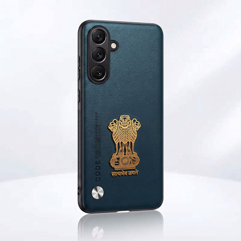 Samsung Galaxy A55 5G Satyamev Jayate Vegan Leather Back Case