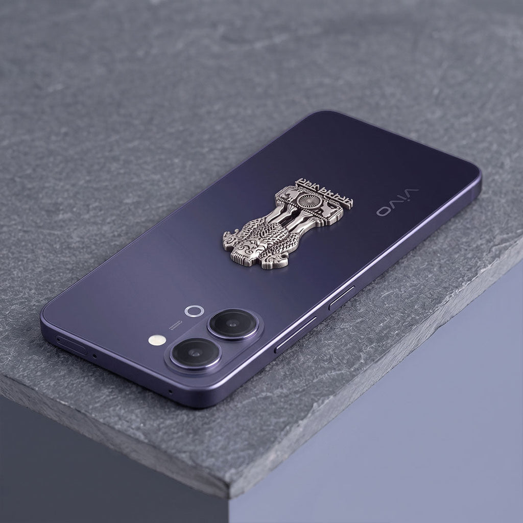 Vivo Y05 5G Compatible Satyamev Jayate 3D Metal Emblem Sticker