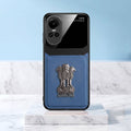Oppo Reno 10 5G Satyamev Jayate 3D Metal Leather Back Case