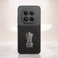 Redmi Note 15 Pro Plus 5G Satyamev Jayate Carbon Fiber Leather Hybrid Phone Case