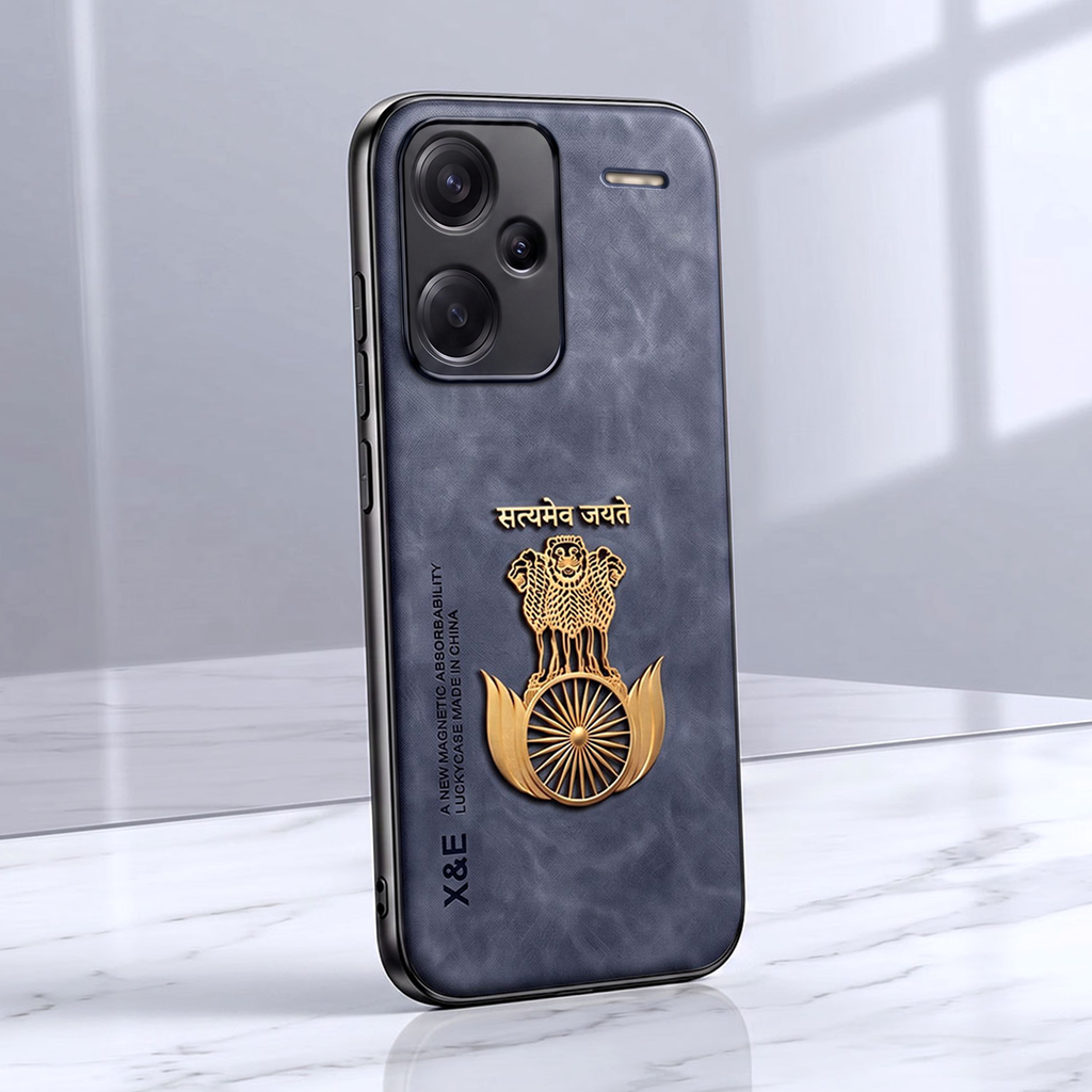 Redmi Note 13 Pro+ 5G Satyamev Jayate Comfortable Leather Phone Case