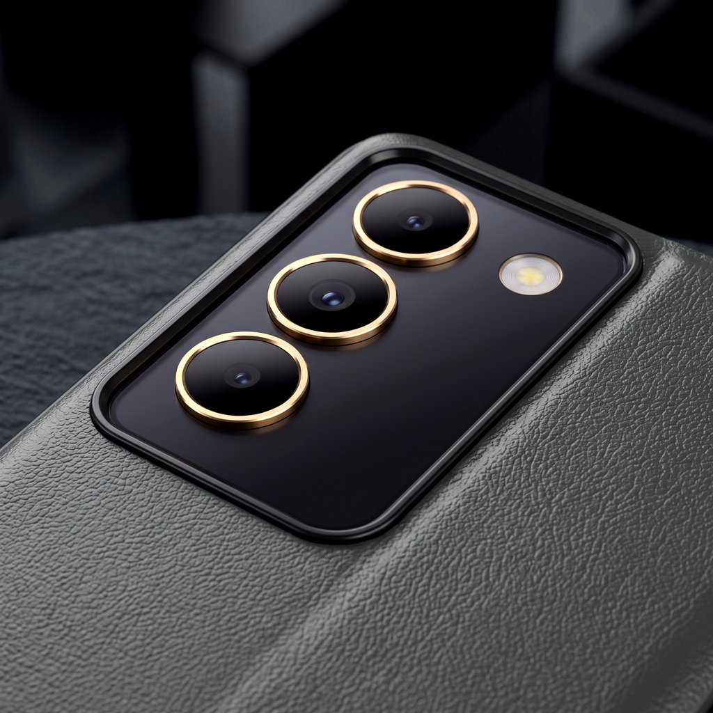Vivo T3 5G Metal Emblem Satyamev Jayate Half Window Leather Flip Case