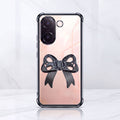 Vivo V60e 5G Stylish Bow Knot Stand Transparent Shockproof Airbag Phone Case