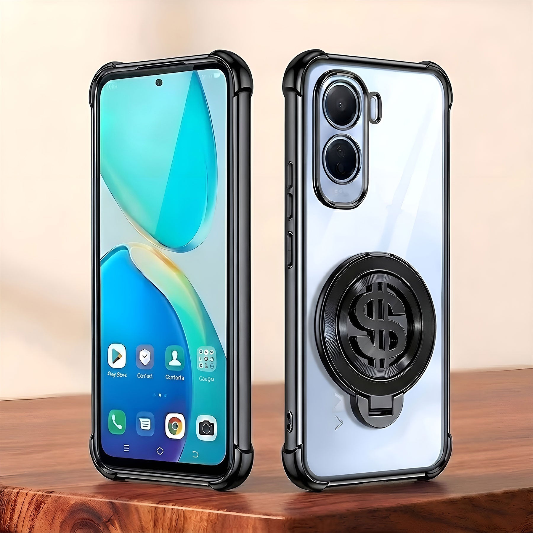 Vivo T5 Pro 5G Four Corner Airbags 100% Original Astro Money Magnet Rotating Dollar Case