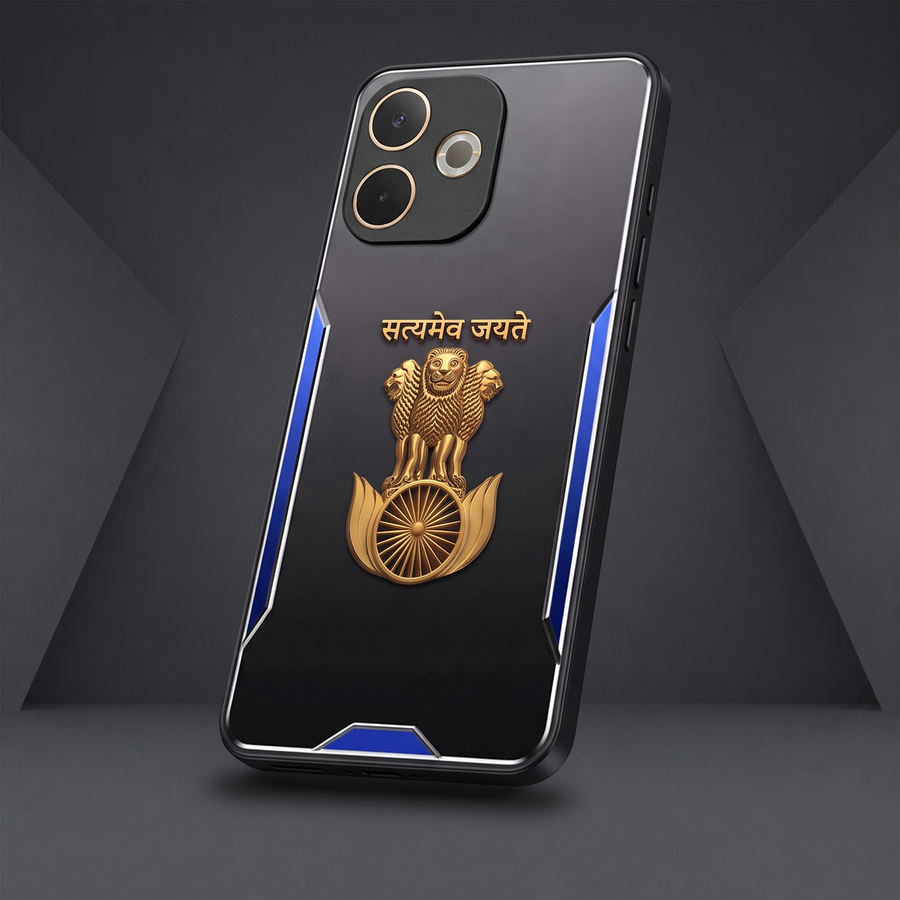 Oppo A5 Pro 5G Satyamev Jayate 3D Metal Aluminium Back Case
