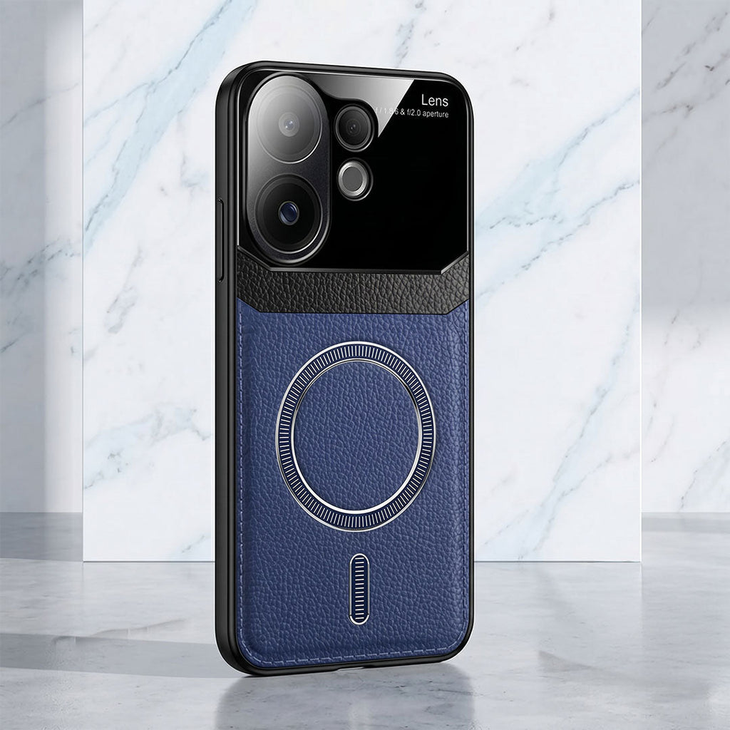 Vivo V60 5G Premium Magsafe Magnetic Leather Lens Protective Case