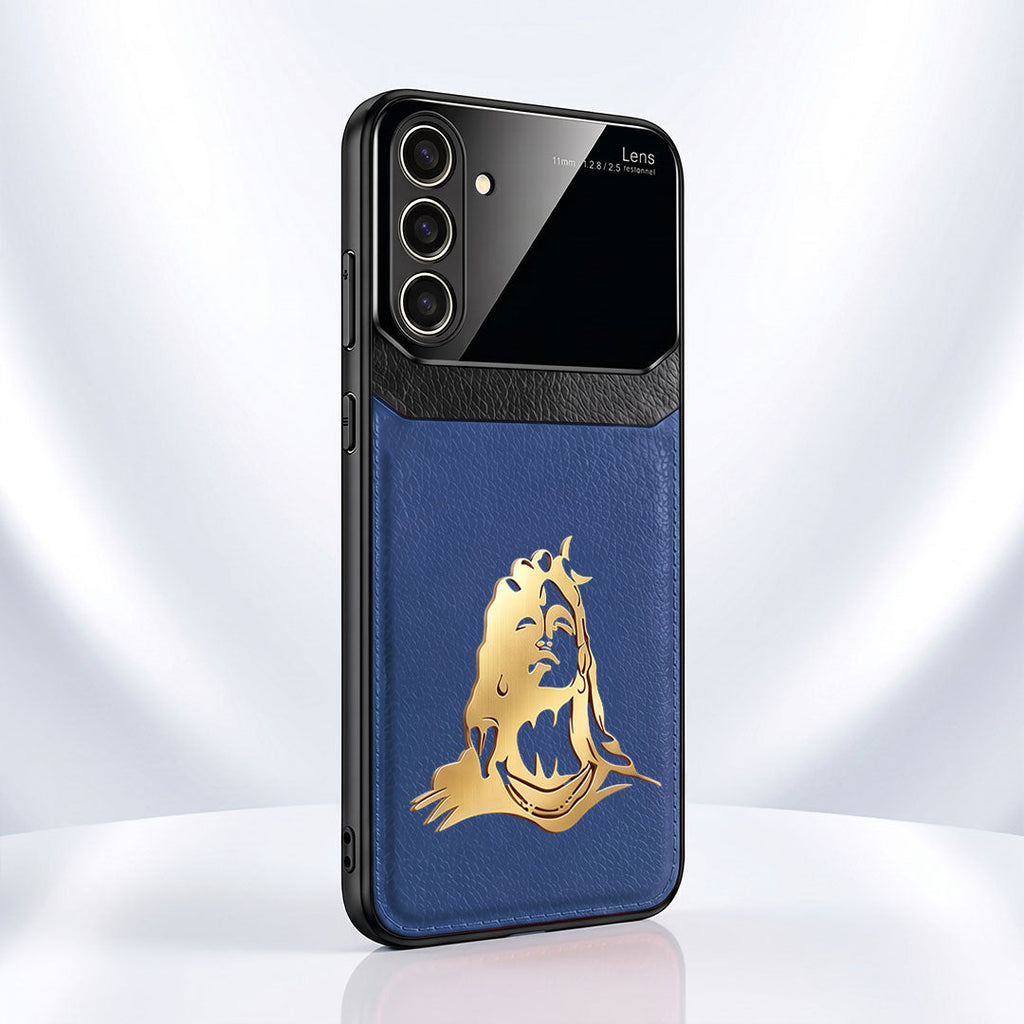 Samsung Galaxy A36 5G Mahadev 3D Gold Metal Leather Back Case