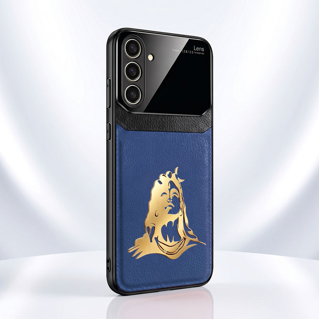 Samsung Galaxy A36 5G Mahadev 3D Gold Metal Leather Back Case
