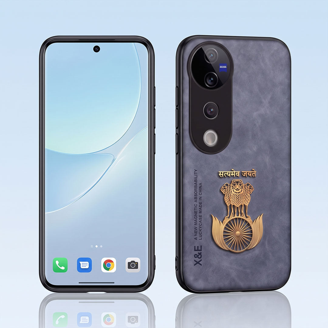 Vivo V40 Pro 5G Satyamev Jayate Comfortable Leather Phone Case